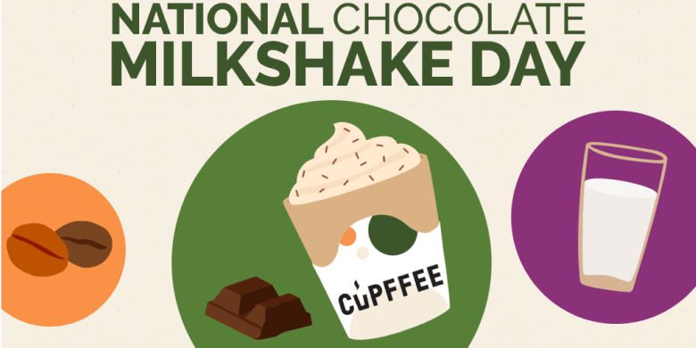 National chocolate milkshake day with a crunch